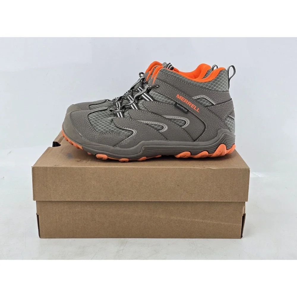 Merrell Chameleon 7 ACS Mid Hiking Boots Kids 5.5 Grey Orange MK262177 - New